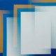 Modern abstract artwork featuring layered blurry rectangles in blue tones.